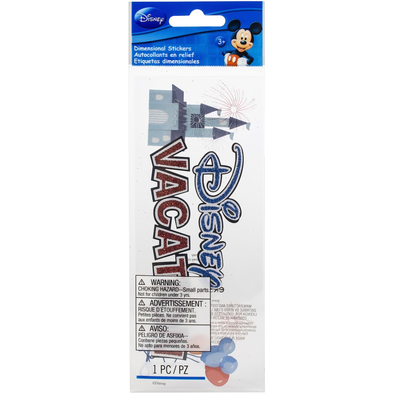 Disney Title Dimensional Stickers-Disney Vacation